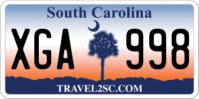 SC license plate XGA998