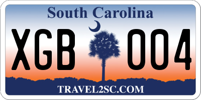 SC license plate XGB004