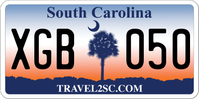 SC license plate XGB050