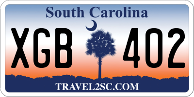 SC license plate XGB402