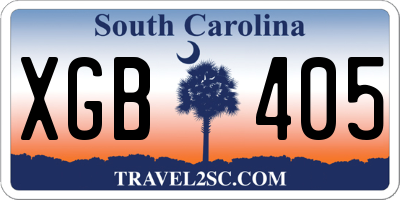 SC license plate XGB405