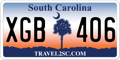 SC license plate XGB406