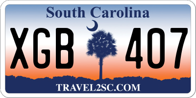 SC license plate XGB407
