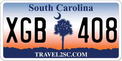 SC license plate XGB408