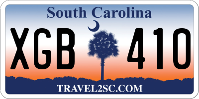 SC license plate XGB410