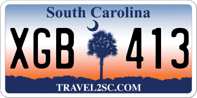 SC license plate XGB413