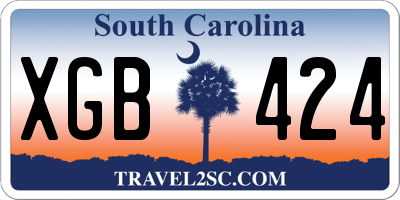 SC license plate XGB424