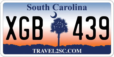 SC license plate XGB439