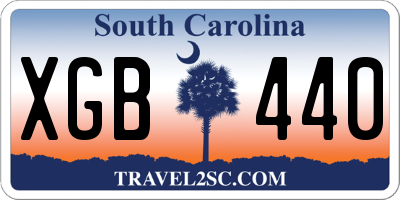 SC license plate XGB440