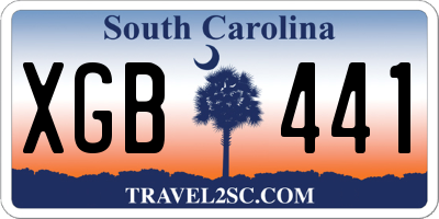 SC license plate XGB441