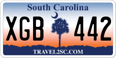 SC license plate XGB442