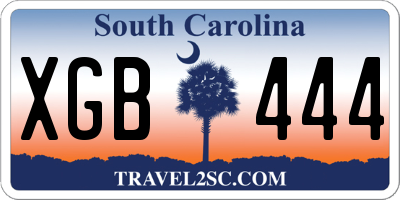 SC license plate XGB444