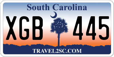 SC license plate XGB445
