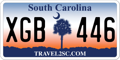 SC license plate XGB446