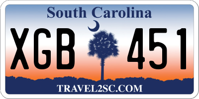 SC license plate XGB451