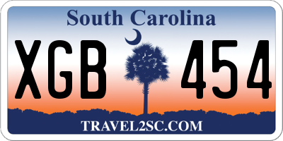 SC license plate XGB454