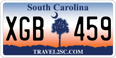 SC license plate XGB459