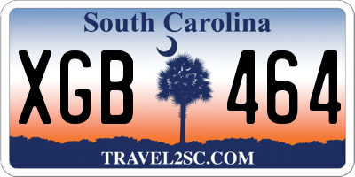 SC license plate XGB464