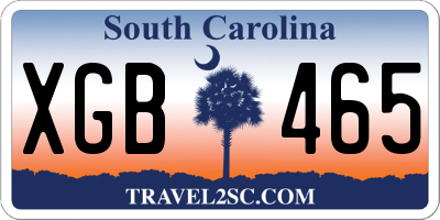 SC license plate XGB465
