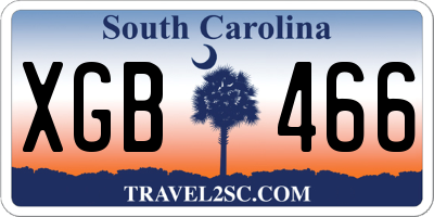 SC license plate XGB466