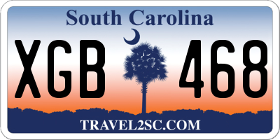 SC license plate XGB468