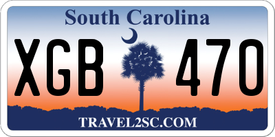 SC license plate XGB470