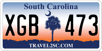SC license plate XGB473