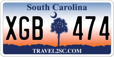 SC license plate XGB474