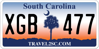 SC license plate XGB477