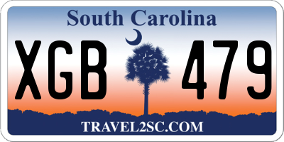SC license plate XGB479