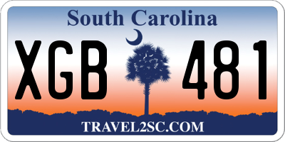 SC license plate XGB481