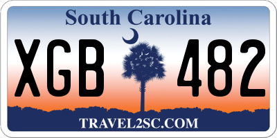 SC license plate XGB482