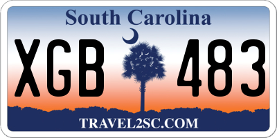 SC license plate XGB483