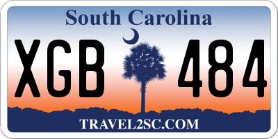 SC license plate XGB484