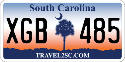 SC license plate XGB485