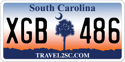 SC license plate XGB486