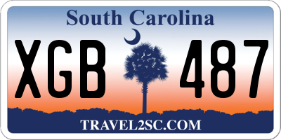 SC license plate XGB487
