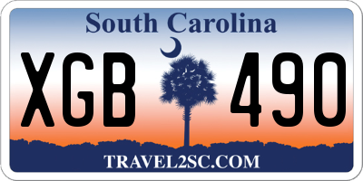 SC license plate XGB490