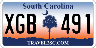 SC license plate XGB491