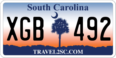 SC license plate XGB492