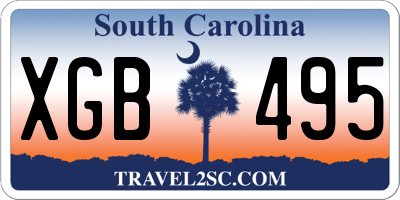 SC license plate XGB495