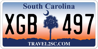 SC license plate XGB497