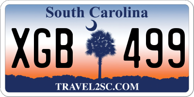 SC license plate XGB499
