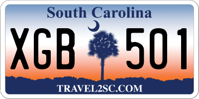 SC license plate XGB501