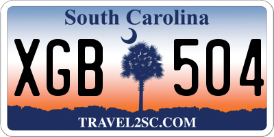 SC license plate XGB504
