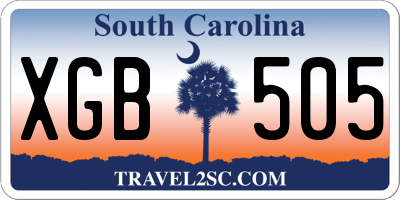 SC license plate XGB505