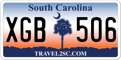 SC license plate XGB506
