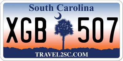 SC license plate XGB507