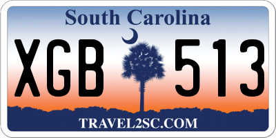 SC license plate XGB513
