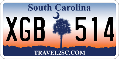 SC license plate XGB514